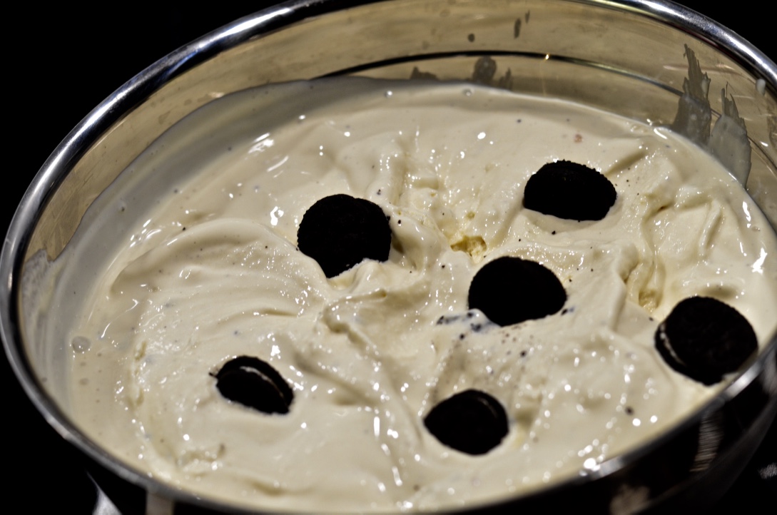 foto de helado para niños con galletas oreo