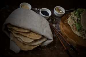 fajitas de pollo con tortillas integrales caseras