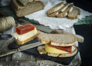postres de queso con membrillo 
