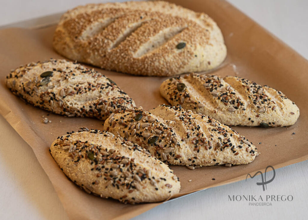 Panes de semillas sin gluten