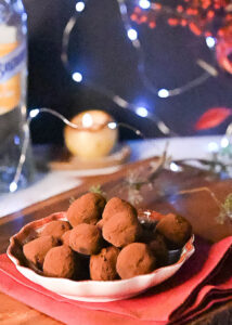 trufas de chocolate y menta